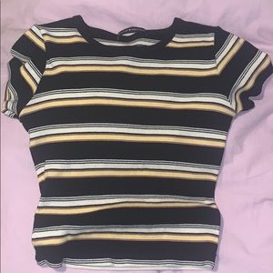 rare stripped brandy melville crop top